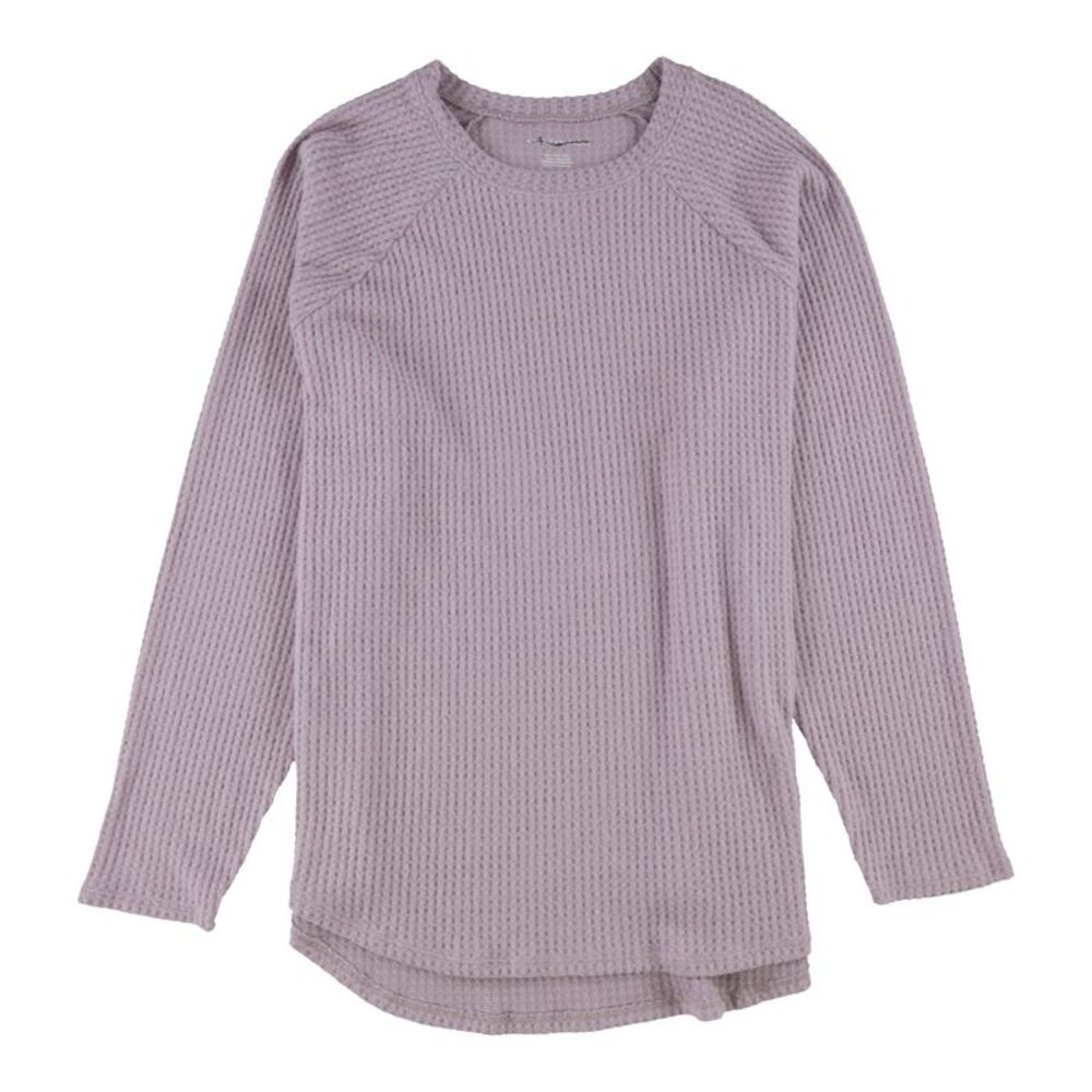 American Eagle Womens Waffle Knit Pullover Sweater, Purple, M, DM